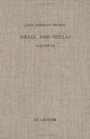 Cover of: Israel and Hellas by John Pairman Brown