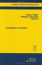 Cover of: Competition in syntax by edited by Gereon Müller, Wolfgang Sternefeld.