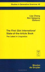 Cover of: The First Glot International State-Of-The-Article Book | 