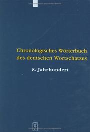 Cover of: Chronologisches Worterbuch Des Deutschen Wortschatzes by Elmar Seebold, Elmar Seebold