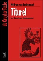 Cover of: Titurel (De Gruyter Texte) by Wolfram von Eschenbach