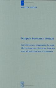 Cover of: Doppelt Besetztes Vorfeld | Walter Grob