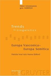 Cover of: Europa Vasconica, Europa Semitica by Theo Vennemann