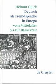 Cover of: Deutsch ALS Fremdsprache in Europa Vom Mittelalter Bis Zur Barockzeit