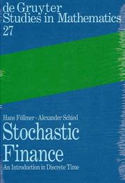 Cover of: Stochastic Finance: An Introduction in Discrete Time (De Gruyter Studies in Mathematics)