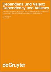 Cover of: Dependenz und Valenz: Ein internationales Handbuch der zeitgenýýssischen Forschung by 