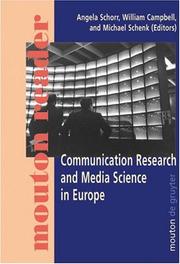 Cover of: Communication Research and Media Science in Europe by 