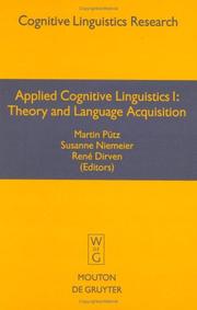 Cover of: Applied Cognitive Linguistics I by 