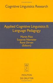 Cover of: Applied Cognitive Linguistics: Language Padagogy (Cognitive Linguistics Research, 19) (Cognitive Linguistics Research, 19)