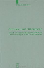 Cover of: Paroikie und Oikumene by Tassilo Schmitt