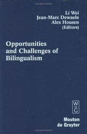 Cover of: Opportunities and challenges of bilingualism