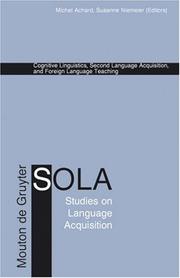 Cover of: Cognitive linguistics, second language acquisition, and foreign language teaching