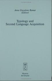 Cover of: Typology and second language acquisition