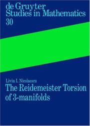 Cover of: The Reidemeister Torsion of 3-Manifolds (De Gruyter Studies in Mathematics)