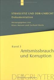Cover of: Strafjustiz und DDR-Unrecht: Dokumentation