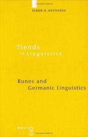 Cover of: Runes and Germanic linguistics by Elmer H. Antonsen