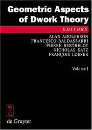 Cover of: Dwork theory Geometric aspects of Dwork theory by edited by Alan Adolphson ... [et al.].