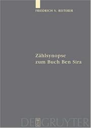 Cover of: Zahlsynopse Zum Buch Ben Sira (Fontes Et Subsidia Ad Bibliam Pertinentes (Fosub), Band 1)