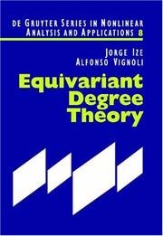 Cover of: Equivariant degree theory by Jorge Ize, Jorge Ize