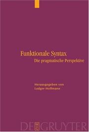 Cover of: Funktionale Syntax: Die Pragmatische Perspektive