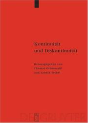 Front cover of Kontinuitata Und Diskontinuitat by Unknown