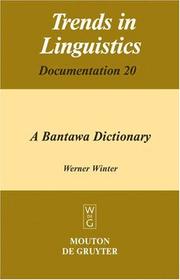 Cover of: A Bantawa dictionary by Werner Winter
