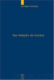 Cover of: Subjekt Als Grenze by Kathrin Stengel