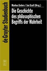 Cover of: Geschichte Des Philosophischen Begriffs Der Wahrheit (De Gruyter Studienbuch)