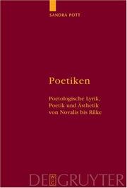 Cover of: Poetiken: poetologische Lyrik, Poetik und Ästhetik von Novalis bis Rilke