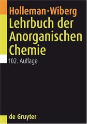 Cover of: Lehrbuch der Anorganischen Chemie by Arnold F. Holleman, Nils Wiberg