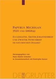 Cover of: Papyrus Michigan 3520 Und 6868(A) by 
