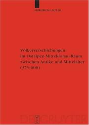 Cover of: Völkerverschiebungen im Ostalpen-Mitteldonau-Raum zwischen Antike und Mittelalter (375-600)