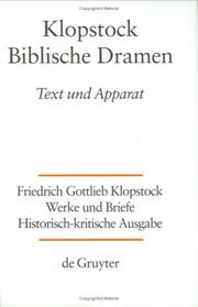Cover of: Werke und Briefe: Historisch-Kritische Ausgabe, Band 5: Biblische Dramen