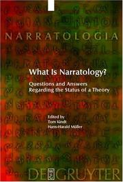 Cover of: What is narratology? by edited by Tom Kindt and Hans-Harald Müller.