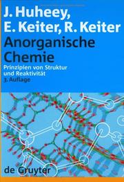 Cover of: Anorganische Chemie by James E. Huheey, Ellen A. Keiter, Richard Keiter
