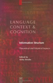 Cover of: Information structure by edited by Anita Steube.