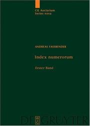 Cover of: Index numerorum by Andreas Fassbender