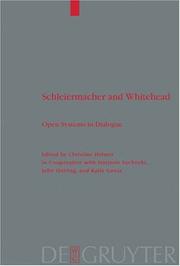 Cover of: Schleiermacher and Whitehead: open systems in dialogue