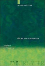 Cover of: Ellipsis in comparatives