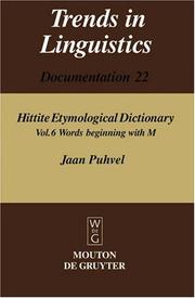 Cover of: Hittite Etymological Dictionary by Jaan Puhvel