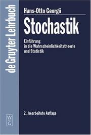 Cover of: Stochastik: Einfuhrung In Die Wahrscheinlichkeitstheorie Und Statistik (De Gruyter Lehrbuch)