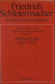 Cover of: Kritische Gesamtausgabe by Friedrich Schleiermacher