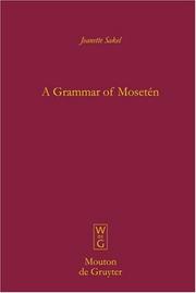A Grammar Of Moseten (Mouton Grammar Library) by Jeanette Sakel
