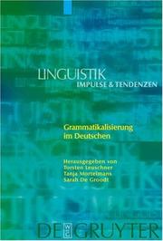 Cover of: Grammatikalisierung im Deutschen (Linguistik: Impulse & Tendenzen) (Linguistik- Impulse & Tendenzen)