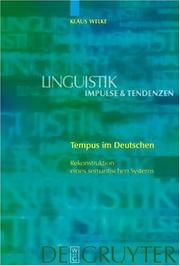 Cover of: Tempus im Deutschen: Rekonstruktion Eines Semantischen Systems