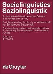 Cover of: Sociolinguistics by 