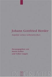Cover of: Johann Gottfried Herderkessler: Aspekte Seines Lebenswerks (Arbeiten Zur Kirchengeschichte)