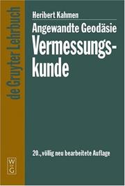Cover of: Angewandte Geodasie: Vermessungs-kunde (de Gruyter Lehrbuch) (de Gruyter Lehrbuch)