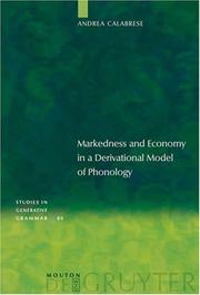 Cover of: Markedness and economy in a derivational model of phonology