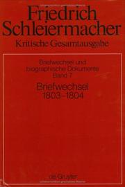Cover of: Kritische Gesamtausgabe by Friedrich Schleiermacher, Kritische Gesamtausgabe